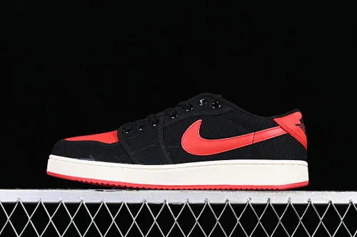 All categories Air Jordan Jordan series basketball shoes Air Jordan 1 Low Z version AJKO 1 Low Shadow AJ1 Joe 1 black and red canvas cultural casual shoes DX4981-006